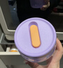 特百惠（Tupperware）吸吸罐550ml带吸管杯子夏季自制饮品奶昔塑料水杯子直饮高颜值杯 冰沙紫550ml 实拍图