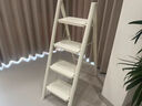 八海鸟家用折叠梯子四步小人字梯加厚加粗简易收纳奶白色多功能室内客厅 实拍图