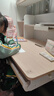京东京造沐光桌100w护眼大路灯儿童学习桌书桌椅套装升降学生写字桌1.2m棕 实拍图