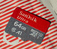 闪迪（SanDisk）64GB TF（MicroSD）内存卡 A1 U1 C10 至尊高速移动版存储卡 读速140MB/s 手机平板游戏机内存卡 实拍图