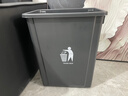 欧湃垃圾桶无盖40L方形黑灰色家用厨房商用餐饮饭店专用大号垃圾箱 实拍图