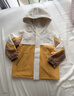戴维贝拉（DAVE＆BELLA）男童连帽外套男宝宝上衣秋冬装新款童装洋气儿童外衣女童服饰 姜黄色【夹棉加厚款】DB3241555-T 120 cm（建议身高110-120cm） 实拍图