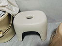 侑家良品 凳子家用小板凳塑料小矮凳加厚儿童防滑凳 浅灰白大号1个 实拍图