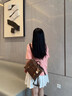 达芙妮官方旗舰店2026新款简约双肩包女通勤包旅行包实用女生礼物书包 棕色小号（收藏加购送礼盒） 无规格 实拍图