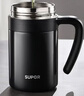 苏泊尔（SUPOR）保温杯男款316L不锈钢水杯带手柄泡茶杯商务办公大容量杯子送礼物 儒雅黑-【非显温款】600ml 实拍图
