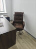 英斯迪尔（INSDEA）家用老板椅舒适久坐办公椅电脑椅可躺靠背椅书房书桌商务沙发座椅 咖色+脚踏-纳米皮【高弹海绵】 钢制脚 实拍图