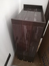 铝想家新款铝合金鞋柜新中式家用室内防水防晒防潮网红铝合金储物柜 黑胡桃色两门60*34*100 实拍图