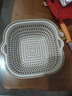 双层洗菜盆沥水篮水果盘吐骨碟客厅家用厨房洗水果篮子 圆角中号灰白【沥水网加盆】 实拍图