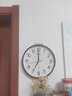 康巴丝（Compas）挂钟 创意简约钟表客厅石英钟表挂墙时钟 c2855 咖木色 26cm直径 实拍图