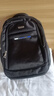 袋鼠双肩包男士背包大容量行李旅游包学生书包女初中商务笔记本电脑包 黑色配蓝标 实拍图