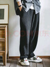 马登工装雪尼尔垂感聪明裤美式巴恩风直筒休闲裤仿灯芯绒束脚长裤子男 黑色 【男士休闲裤/裤子男款秋冬/黑裤子/美式工装裤】 2XL 实拍图