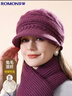 罗蒙毛线帽子女士秋冬季加绒加厚护耳保暖防风防寒送长辈妈妈针织帽 实拍图
