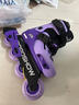 乐秀轮滑鞋儿童溜冰鞋RSJ国际款男女可调休闲极限旱冰鞋滑冰鞋 紫色R8原厂套装 S (28-31) 航空级型材刀架 实拍图