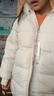 雅黛丝薇羽绒棉服女中长款2025冬季新款韩版小个子加厚显瘦棉袄棉衣外套女 米白色 XL （120-130斤） 实拍图