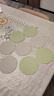 古私（Gusi）杯垫隔热垫餐桌垫防烫西餐垫碗垫茶杯子垫绿色/灰色4片装直径12cm 实拍图