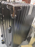 狄斯顿保罗  铝框行李箱男女新款拉杆箱万向轮拉杆箱大容量旅行箱登机密码箱 商务黑-加厚合金框【箱体可坐人】 20英寸 实拍图