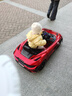 携手迈凯伦儿童电动车四轮宝宝汽车可坐人男女小孩遥控玩具跑车儿童车 烤漆酒红全功能+大锂电续航5小时 实拍图