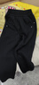 左西童装男童裤子2025新款儿童运动裤奥粒绒大童弯刀裤 黑色 150 实拍图