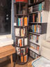 实木旋转书架360度书柜置物架落地一体靠墙可移动转角夹缝小窄柜 3层胡桃色103cm_稳固不晃_可移动 组装 实拍图