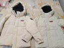 鸭鸭（YAYA）孙颖莎同款羽绒服女士短款2025冬季新款情侣保暖防寒加厚外套男HY 月光白色 S (165) 实拍图