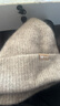 玖慕（JIUMU）山羊绒大头围保暖毛线帽秋冬羊毛针织帽冷帽冬帽堆堆帽防寒帽子女 实拍图
