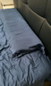 梦洁家纺60S长绒棉四件套 纯棉100%全棉床单贡缎高端素色双人被套被罩床上用品 1.8米床 蓝 实拍图