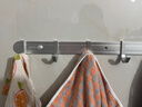 九牧（JOMOO）挂钩免打孔浴室置物架挂衣钩壁挂毛巾架太空铝6排浴室排钩939306 实拍图