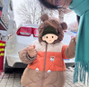 巴拉巴拉婴儿羽绒服男女童冬季外套撞色萌趣200424107205 实拍图