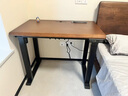 木藝生高端实木电动升降桌书桌电脑桌台式电竞办公桌子四立柱升降工作台 隐藏插排3cm胡桃色-4立柱双电机 100*60【免费送装】 实拍图