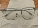 蔡司（ZEISS）镜片近视眼镜框男半框防蓝光辐射可配带散光度数眼睛女钛合金镜架 升级钛材 冰川灰银 配colorein镜片1.60防蓝光 0-800 实拍图
