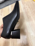 莱尔斯丹2025秋冬新款粗跟舒适高级感脚踝短靴子女靴54702 黑色BKK 37 实拍图