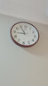 康巴丝（Compas）挂钟 创意简约钟表客厅石英钟表挂墙时钟 c2855 咖木色 26cm直径 实拍图