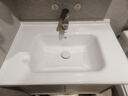 波彼（BOBI）台盆陶瓷一体盆洗手盆单盆阳台浴室柜卫生间半嵌入洗脸面盆池定制 【70*48CM】盆+弹跳下水+防臭管 实拍图