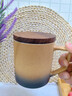 叁旬（sanxun） 知行陶瓷泡茶马克杯带盖过滤水杯女男办公室茶水分离杯子定制 知行马克杯【黄砂釉】 实拍图