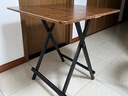 折叠桌餐桌家用小户型吃饭桌简易租房出租屋正方形小方桌子便携式 胡桃+黑架【70*70*74cm】 实拍图