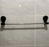 吸盘毛巾架免打孔卫生间置物架浴室毛巾杆壁挂式厕所浴巾收纳挂架 伸缩款透明黑【30-60cm】 实拍图
