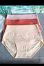 梦特娇100%纯棉档10A抗菌高腰收腹无痕内裤女收小肚子提臀3条独立礼袋装 实拍图