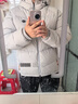 京东京造26春季运动御寒MAX连帽面包短款羽绒服三防保暖男外套 灰色 3XL 实拍图