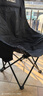 小魔户外折叠椅 折叠靠背椅加高月亮椅露营折叠凳子便携躺椅钓鱼椅 黑 实拍图
