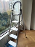 杜邦（DU PONT）梯子家用折叠铝合金梯加厚人字梯登高梯爬步安全梯扶梯楼银色5步 实拍图