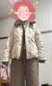 冰洁BINJORA 25冬短款巴恩风毛领绒服女95鸭绒J5400JI40【明星同款】 实拍图