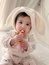 贝因美（Beingmate）2026婴儿摇铃玩具硅胶毛毛虫牙胶咬宝宝安抚可入口啃咬0到1岁早教 橙色毛毛虫牙胶 实拍图