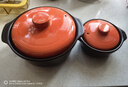 康舒（KANGSHU） 大容量砂锅炖锅家用耐高温陶土沙锅明火燃气陶土煲煮粥煲石锅 橙3.3L+1.1L(3-5人)破损补发 实拍图