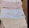 彩田内裤女棉中腰4条装新疆长绒棉女生大码纯色简约透气抑菌裆三角裤 高含棉中腰六：豆沙+蓝+灰+紫 4条 L 165/95适合100-115斤左右 实拍图