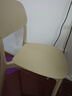 餐椅塑料椅子办公凳靠背休闲椅家用书桌椅卧室化妆椅简易小椅子 卡其色-四腿餐椅【加固标准款】 实拍图