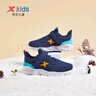 特步（XTEP）儿童童鞋男女童中大童户外魔术贴搭带棉鞋 深邃蓝/海湾蓝 36码 实拍图