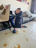 保姆鹅  【风墙】儿童羽绒服宝宝中长款护脸加厚外套保暖童装[NG2664] 炭黑 100 实拍图