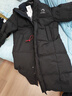 鸭鸭王一博同款312g充绒冰壳系列羽绒服长款男女极寒加厚冬季保暖外套 青光黑色 【男女同款现货速发】 L 实拍图
