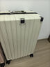 双星（doublestar）行李箱28寸大容量箱登机箱拉杆箱20寸男女铝框旅行箱密码皮箱子 豪华铝框款（乳白色）  28寸（长期出行，可坐人） 实拍图