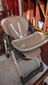 宝宝餐椅婴儿家用儿童吃饭餐桌椅婴幼儿多功能便携座椅可坐躺椅子 香槟色(万向轮+置物袋+PU坐垫+多档调节+可坐可躺) 实拍图